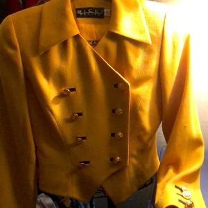 Tag BICCI/Petite,Double vest blazer with fashionable Gold Buttons